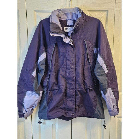 COLUMBIA FIRE RIDGE LIGHT SHELL LINED JACKET , Purple Grey SIZE M Pockets! - Picture 1 of 9